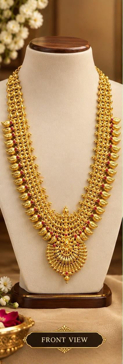 Anti-Tarnish Three-Line Traditional Long Necklace